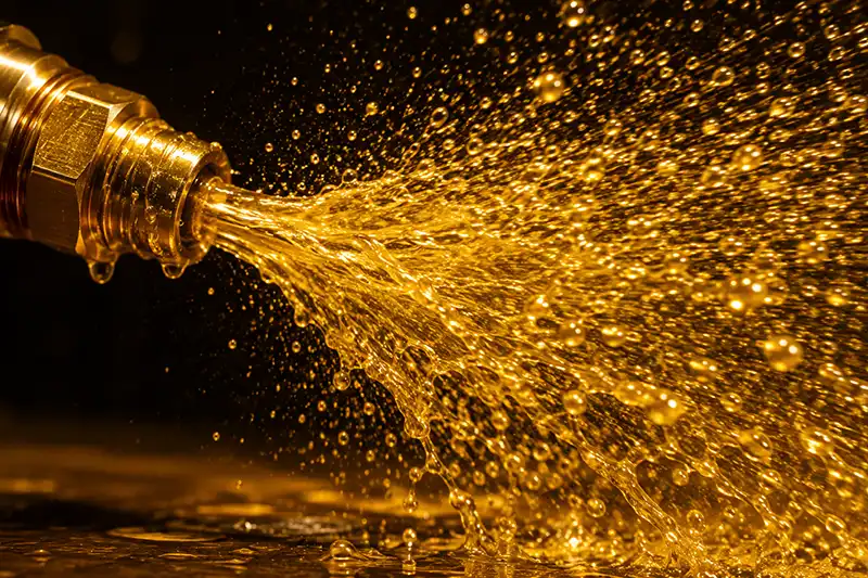 Deep Fryer Filter Machine Spraying Oil 